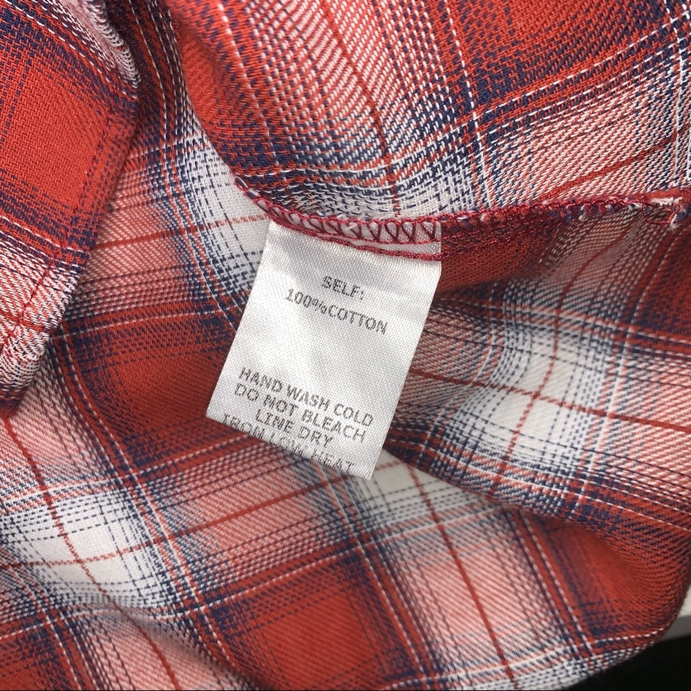 SOLD 🥳HP🥳 NWT Red Plaid Off the Shoulder Blouse - Picture 8 of 9